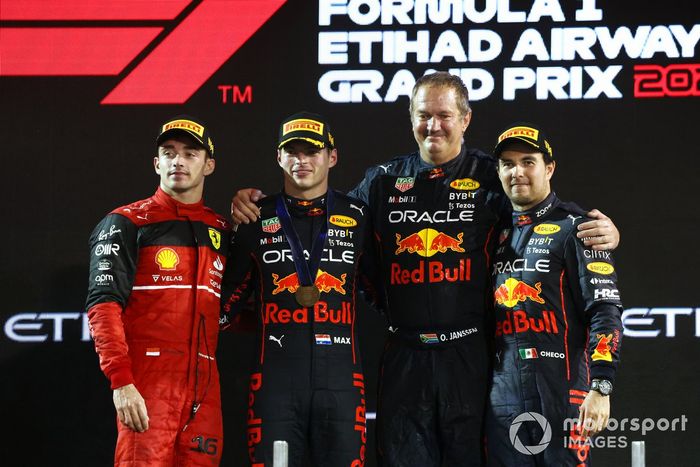 2022: 1. Max Verstappen, 2. Charles Leclerc, 3. Sergio Pérez