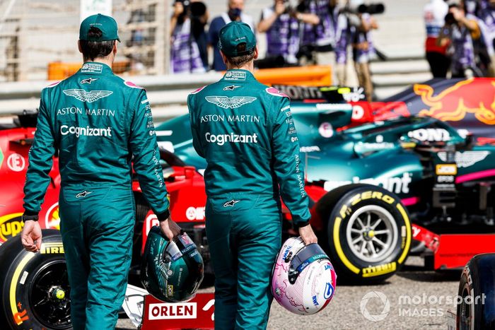 Lance Stroll, Aston Martin y Sebastian Vettel, Aston Martin 