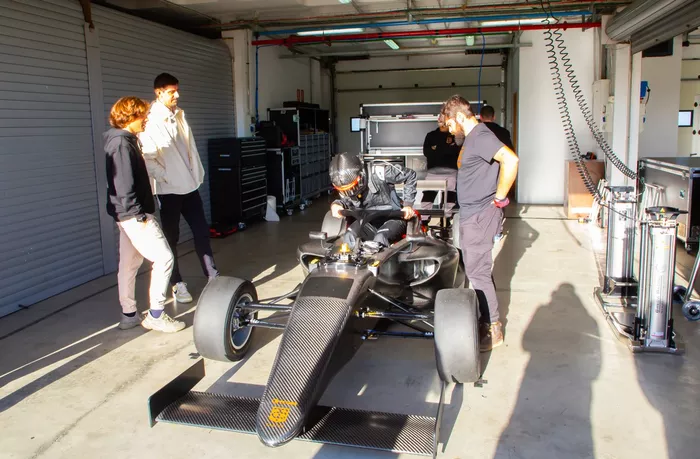 Thibaut Courtois en el test de su TC Racing