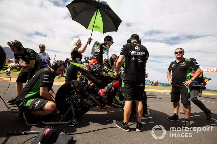 Jonathan Rea, Kawasaki Racing Team, mit Pere Riba