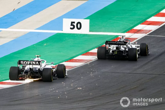 Daniil Kvyat, AlphaTauri AT01, Nicholas Latifi, Williams FW43
