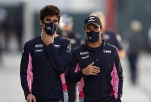 Lance Stroll, Racing Point, and Sergio Perez, Racing Point