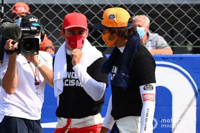 Charles Leclerc, Ferrari, Carlos Sainz Jr., McLaren