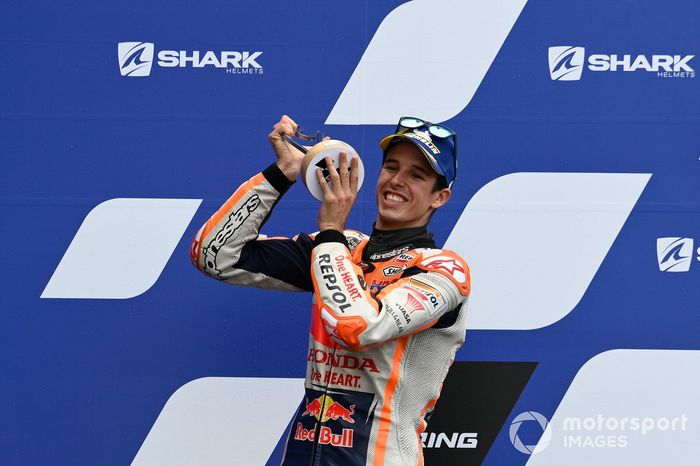 Podio: segundo lugar Alex Márquez, Repsol Honda Team