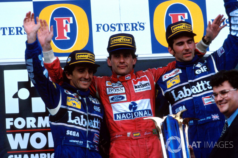 1993 (Аделаїда). Подіум: 1. Айртон Сенна, McLaren. 2. Ален Прост, Williams. 3. Деймон Хілл, Williams