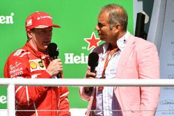 Podium: third place Kimi Raikkonen, Ferrari with Kai Ebel