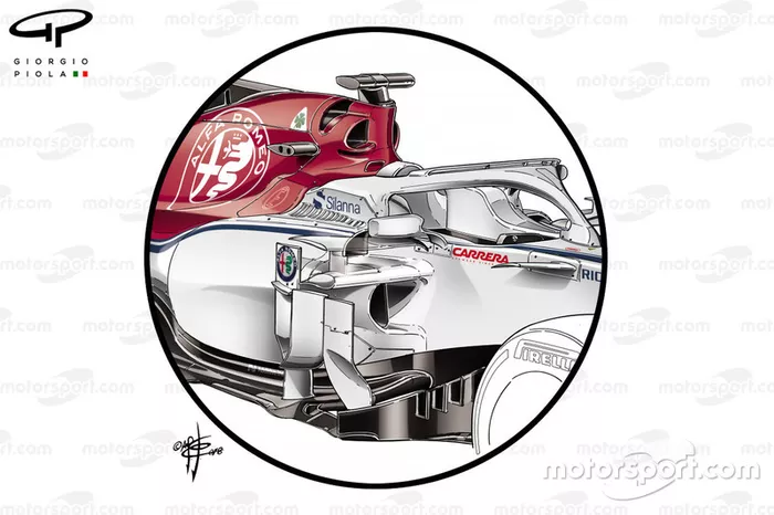 Orificios de refrigeración del Sauber C37