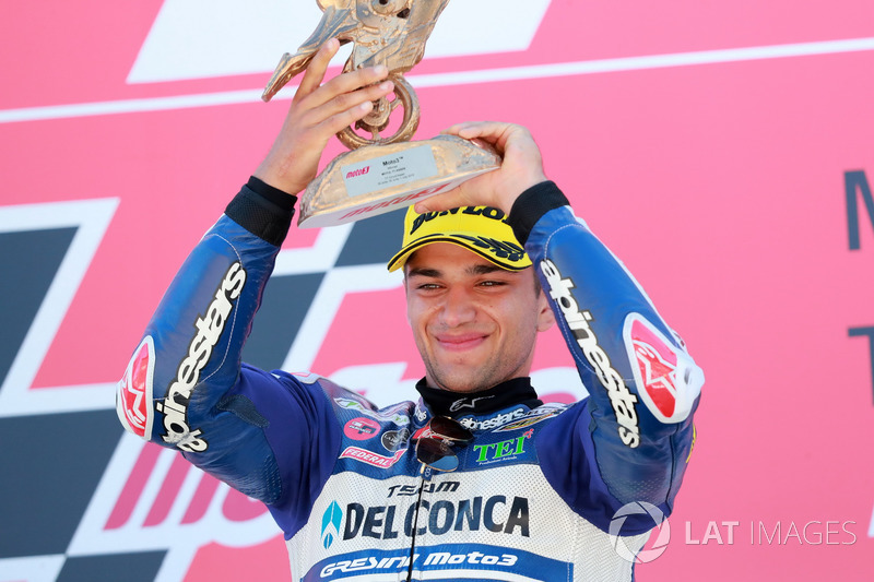 Podio: ganador de la carrera Jorge Martin, Del Conca Gresini Racing Moto3