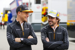 Stoffel Vandoorne, McLaren, and Fernando Alonso, McLaren
