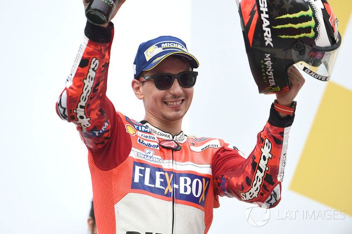 Podio: segundo clasificado, Jorge Lorenzo, Ducati Team