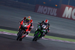 Chaz Davies, Ducati Team; Jonathan Rea, Kawasaki Racing