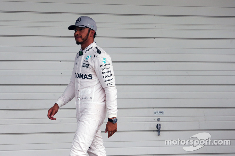 Lewis Hamilton, Mercedes AMG F1 in qualifying parc ferme