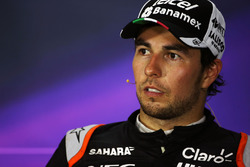 Sergio Perez, Sahara Force India F1, in der Pressekonferenz