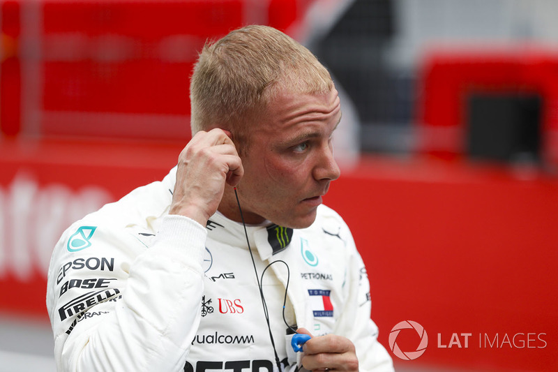 Il poleman Valtteri Bottas, Mercedes AMG F1