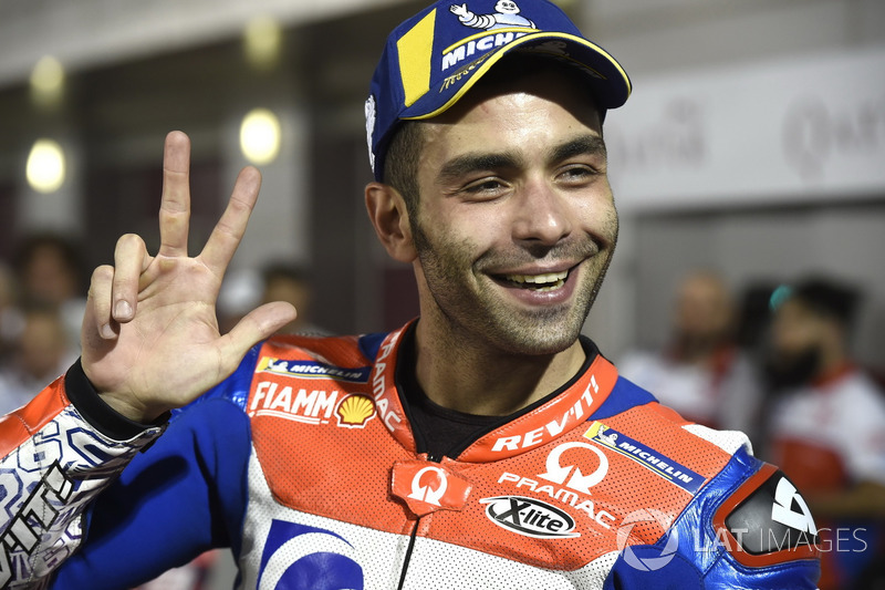 Danilo Petrucci fechará a primeira fila para a corrida deste domingo após uma boa performance. Ele ficou a 0s006 do tempo de Márquez, em segundo.