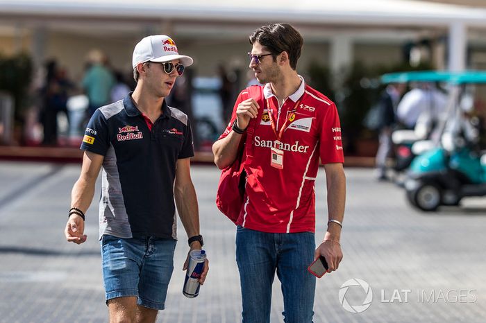 Pierre Gasly, Scuderia Toro Rosso y Callum Ilott,  Ferrari Driver Academy