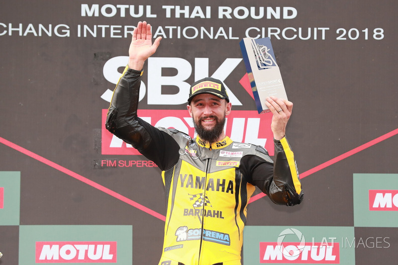 Podio: il vincitore della gara Randy Krummenacher, BARDAHL Evan Bros. WorldSSP Team