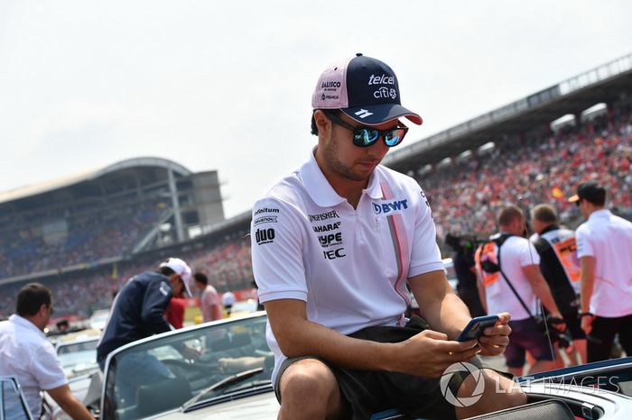 Sergio Perez, Force India, at drivers parade