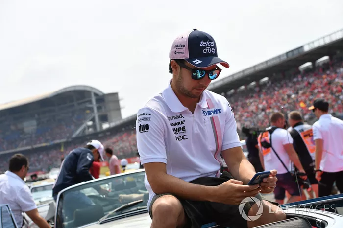 Sergio Perez, Force India, at drivers parade