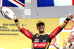 Podio: tercero Romain Grosjean, Lotus F1 Team