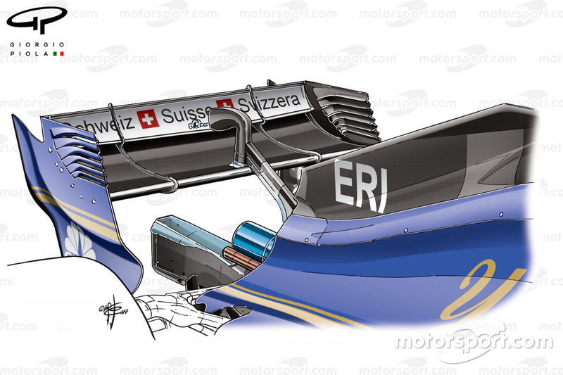 Sauber C36 new engine cover