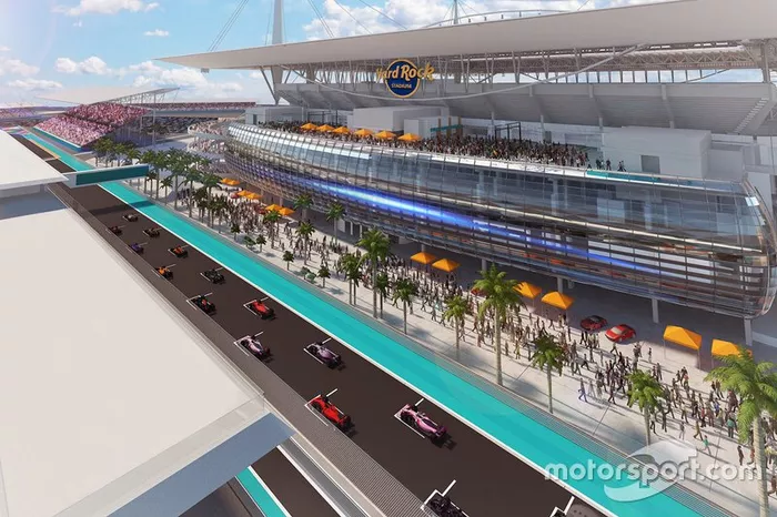 Boceto del circuito de Miami alrededor del Hard Rock Stadium