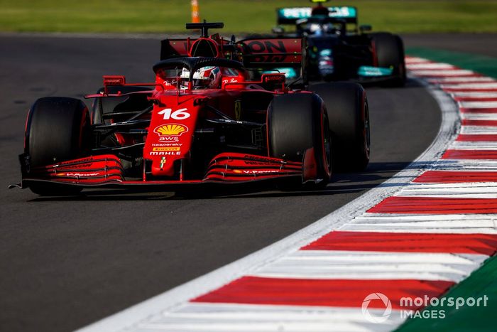 Charles Leclerc, Ferrari SF21, Valtteri Bottas, Mercedes W12