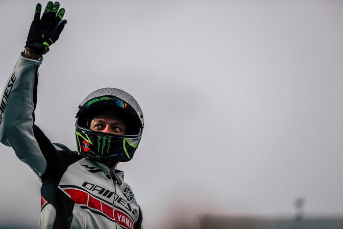 Valentino Rossi en el EICMA en Milán