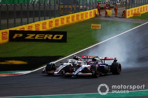 Nico Hulkenberg, Haas VF-24, Yuki Tsunoda, RB F1 Team VCARB 01, chocam à partida