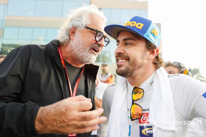 Fernando Alonso, McLaren, con Flavio Briatore