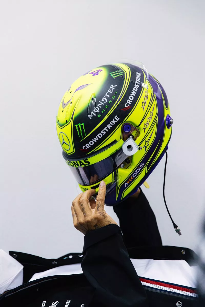 Le casque de Lewis Hamilton, Mercedes