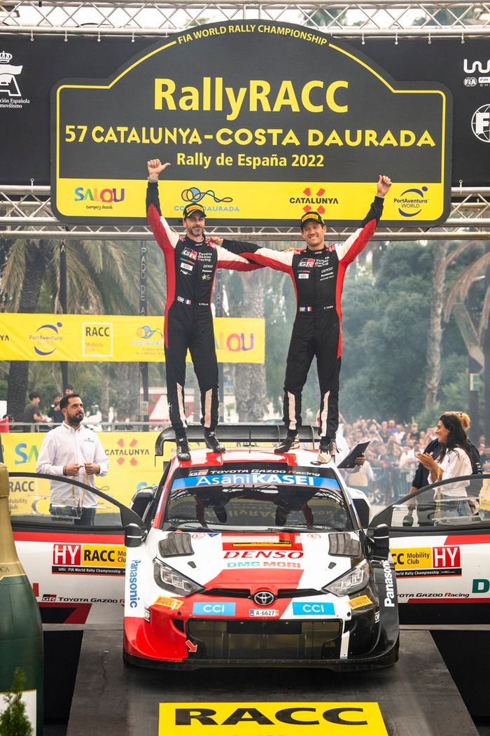 Ganadores Sebastien Ogier, Benjamin Veillas, Toyota Gazoo Racing WRT Toyota GR Yaris Rally1