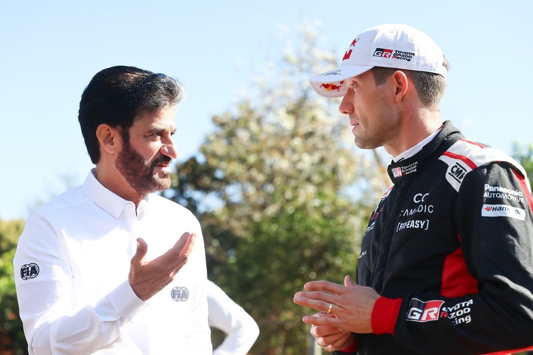 Prezydent FIA Mohammed Ben Sulayem, Sébastien Ogier, Toyota Gazoo Racing WRT