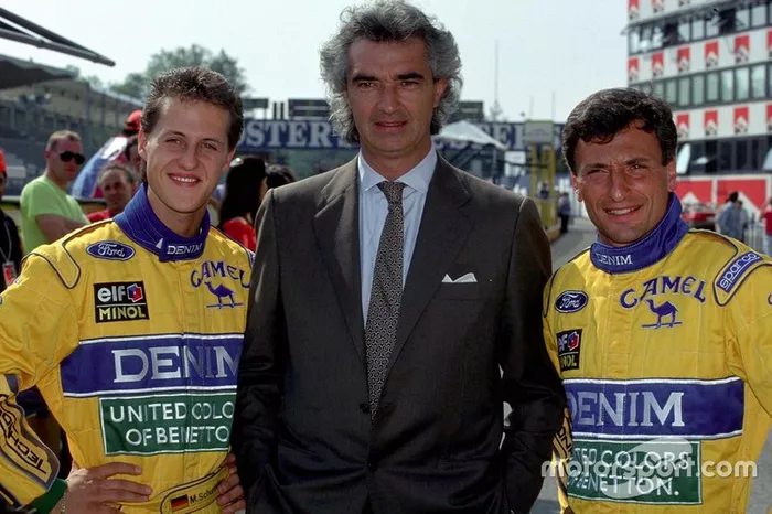 1993 - Michael Schumacher, Flavio Briatore et Riccardo Patrese