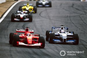 Michael Schumacher, Ferrari F2001, Juan Pablo Montoya, Williams FW23 BMW