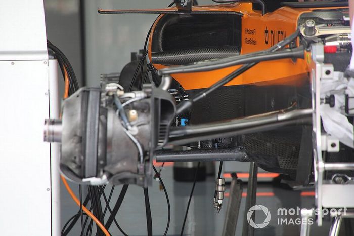 Detalle de la carrocería del McLaren MCL34