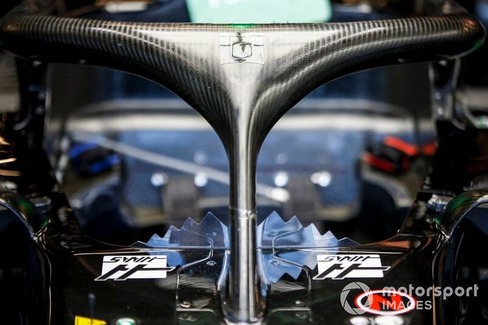 Cubierta del motor de Haas sin el logotipo de Rich Energy 