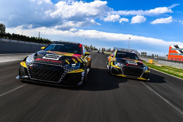Gilles Magnus, Nathanaël Berthon, Frédéric Vervisch, Tom Coronel, Comtoyou Team Audi Sport, Audi RS 3 LMS TCR