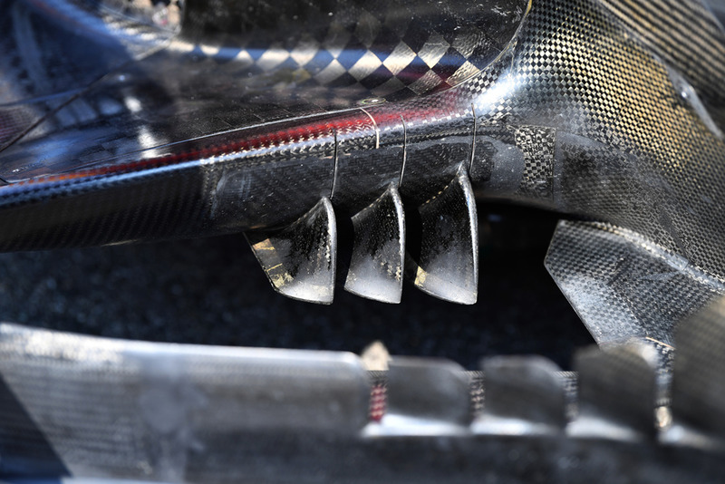 Detalle aerodinámico del Ferrari SF71H