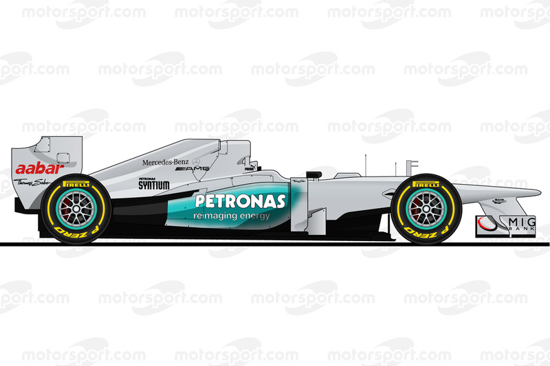 Der Mercedes W03 von Michael Schumacherin der Saison 2012