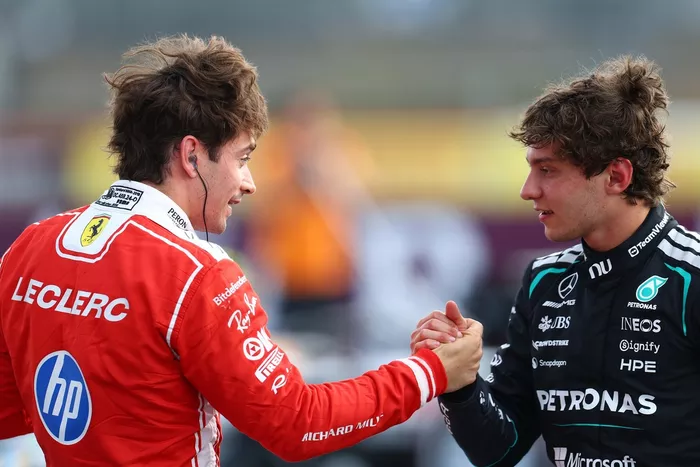 Charles Leclerc, Ferrari; Andrea Kimi Antonelli, Mercedes