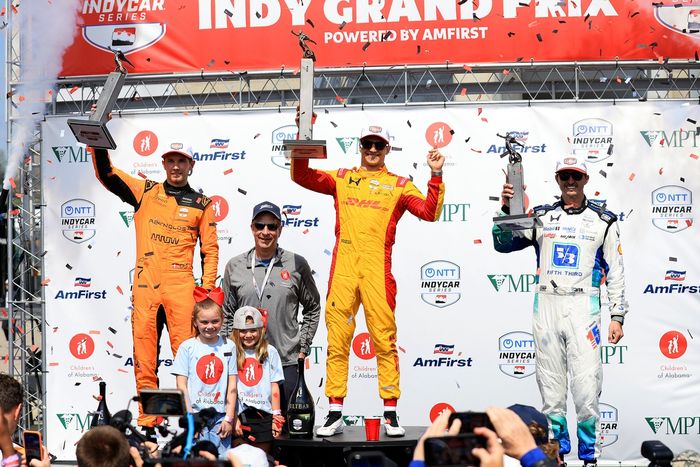 Christian Lundgaard, Arrow McLaren, Alex Palou, Chip Ganassi Racing, Graham Rahal, Rahal Letterman Lanigan Racing