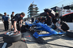 Juan Pablo Montoya testing the 2018 Chevrolet IndyCar