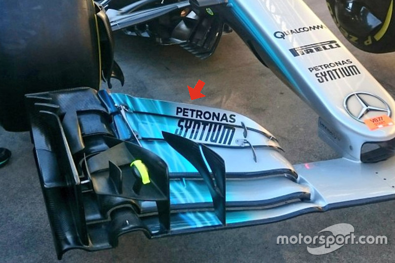Aileron avant de la Mercedes AMG F1 W08