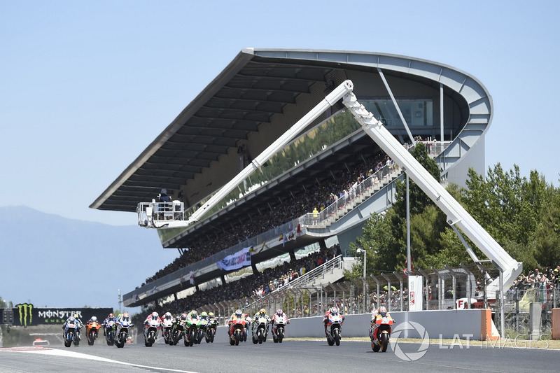 Dani Pedrosa, Repsol Honda Team, leads at the start