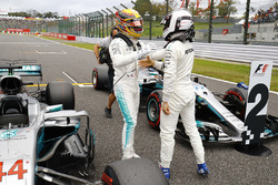 Polesitter Lewis Hamilton, Mercedes AMG F1, tweede Valtteri Bottas, Mercedes AMG F1