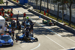 Lucas di Grassi, ABT Schaeffler Audi Sport, makes a pit stop