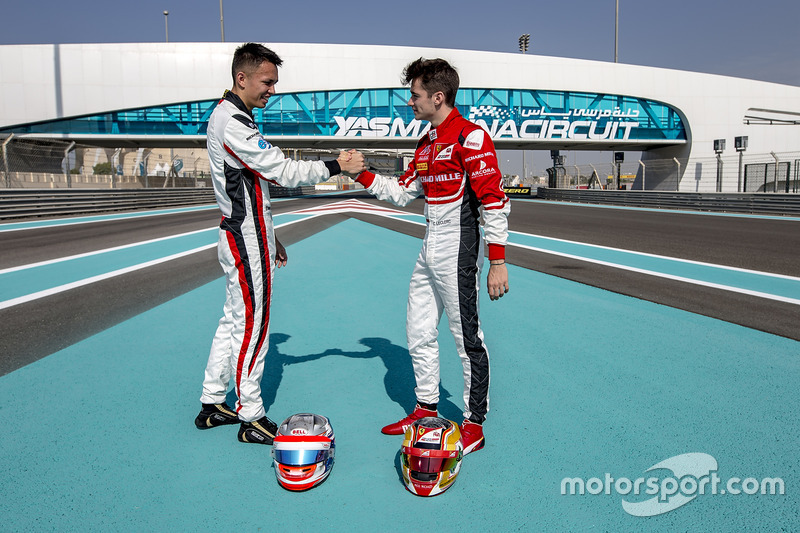 Alexander Albon, ART Grand Prix y Charles Leclerc, ART Grand Prix