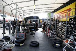 La zone des pneus Pirelli