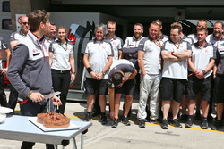 Romain Grosjean, Haas F1 Team celebrates his birthday with the team